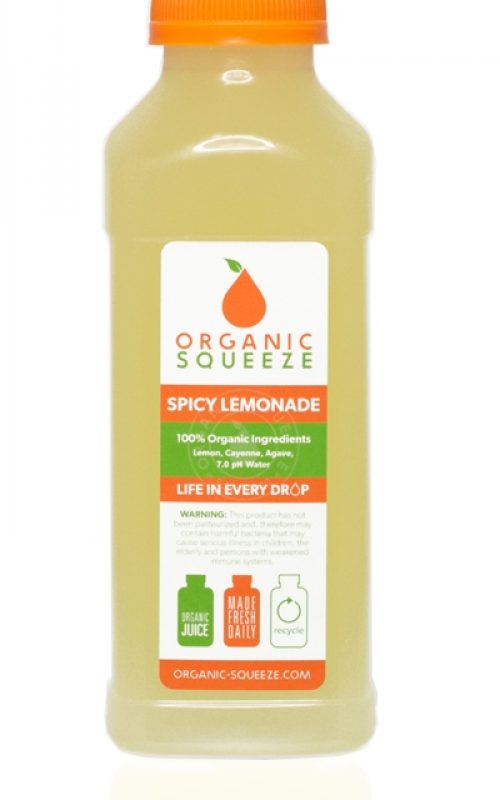 Spicy Lemonade Organic Squeeze juice bottle