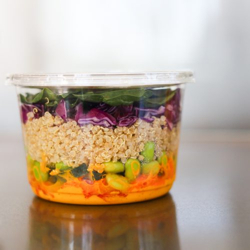 Close-up of Detox Rainbow Salad bowl